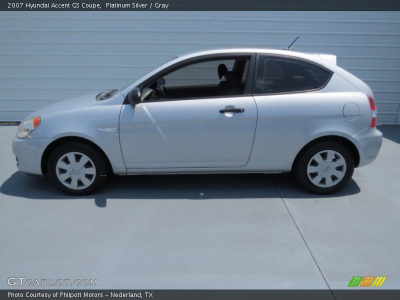 Platinum Silver / Gray 2007 Hyundai Accent GS Coupe