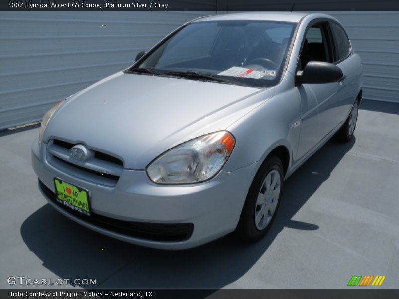 Platinum Silver / Gray 2007 Hyundai Accent GS Coupe