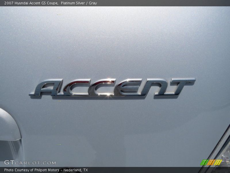 Platinum Silver / Gray 2007 Hyundai Accent GS Coupe