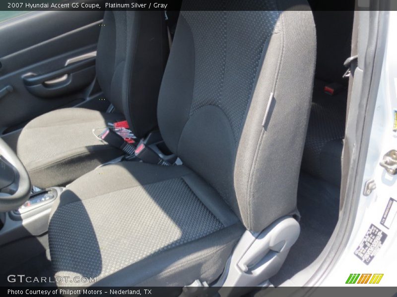 Platinum Silver / Gray 2007 Hyundai Accent GS Coupe