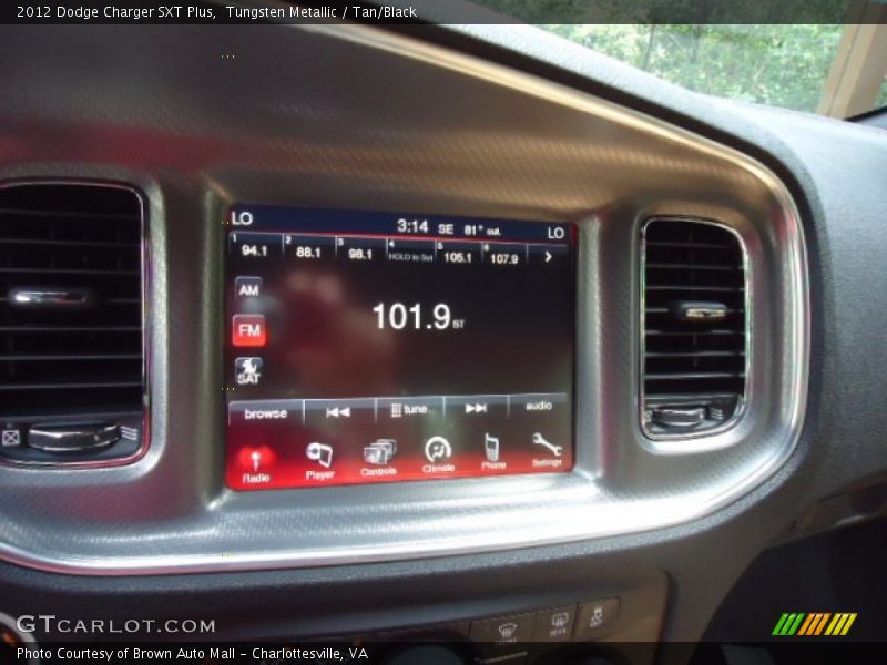 Tungsten Metallic / Tan/Black 2012 Dodge Charger SXT Plus