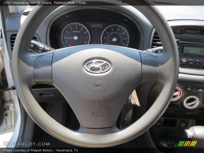 Platinum Silver / Gray 2007 Hyundai Accent GS Coupe