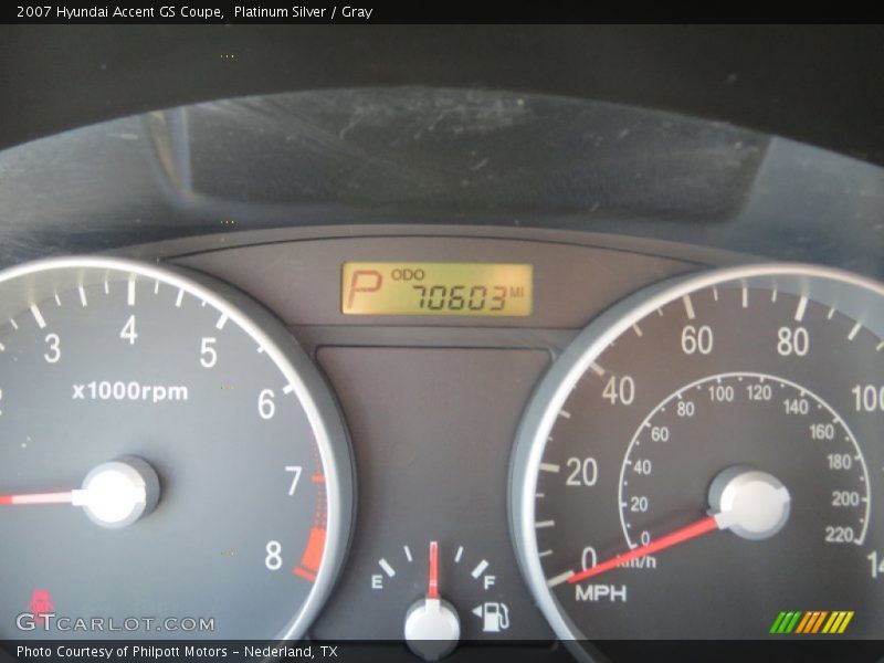 Platinum Silver / Gray 2007 Hyundai Accent GS Coupe