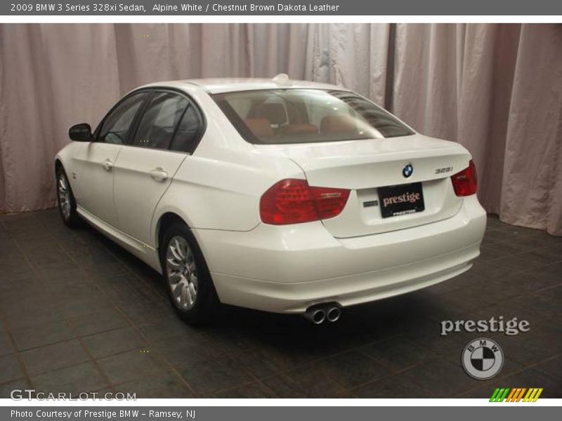 Alpine White / Chestnut Brown Dakota Leather 2009 BMW 3 Series 328xi Sedan