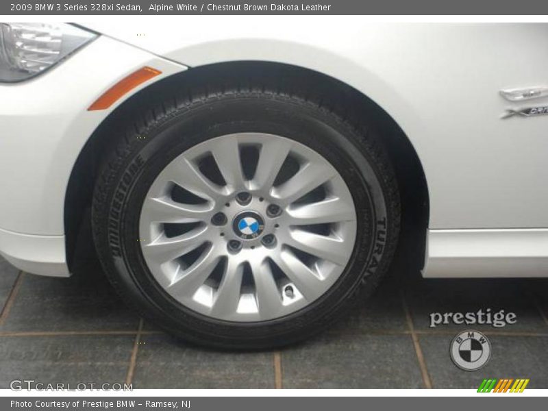 Alpine White / Chestnut Brown Dakota Leather 2009 BMW 3 Series 328xi Sedan