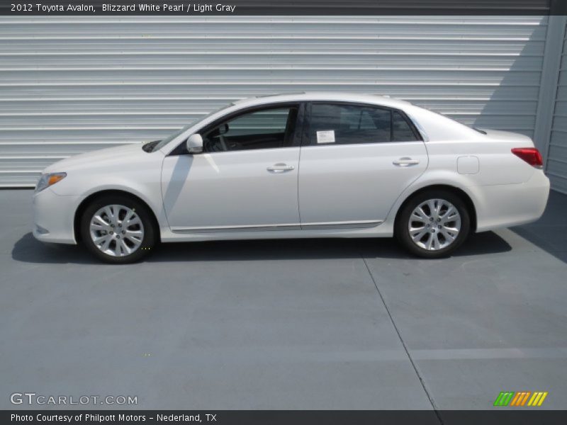 Blizzard White Pearl / Light Gray 2012 Toyota Avalon
