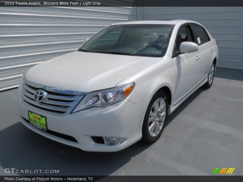 Blizzard White Pearl / Light Gray 2012 Toyota Avalon