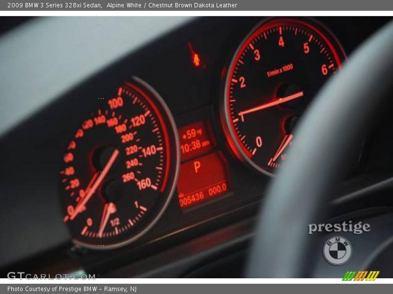 Alpine White / Chestnut Brown Dakota Leather 2009 BMW 3 Series 328xi Sedan