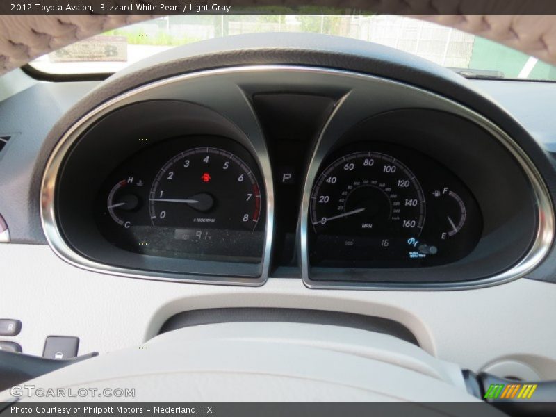 Blizzard White Pearl / Light Gray 2012 Toyota Avalon