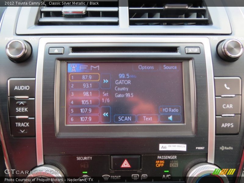 Classic Silver Metallic / Black 2012 Toyota Camry SE