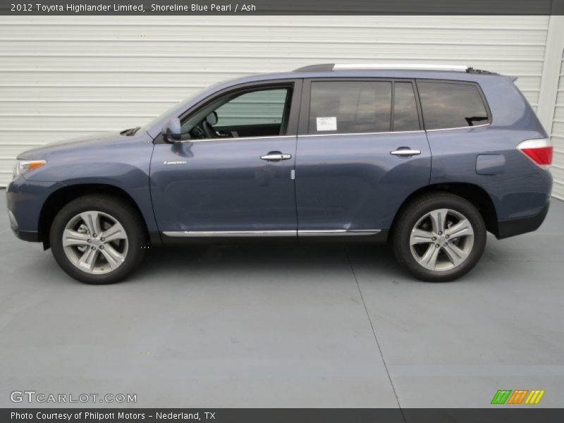 Shoreline Blue Pearl / Ash 2012 Toyota Highlander Limited