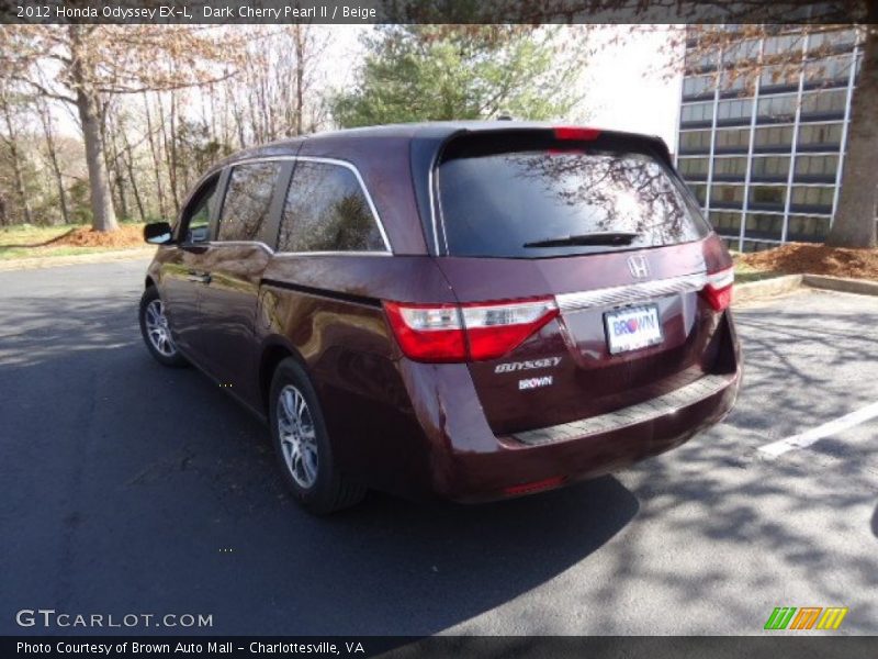 Dark Cherry Pearl II / Beige 2012 Honda Odyssey EX-L