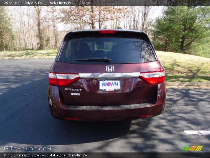 Dark Cherry Pearl II / Beige 2012 Honda Odyssey EX-L