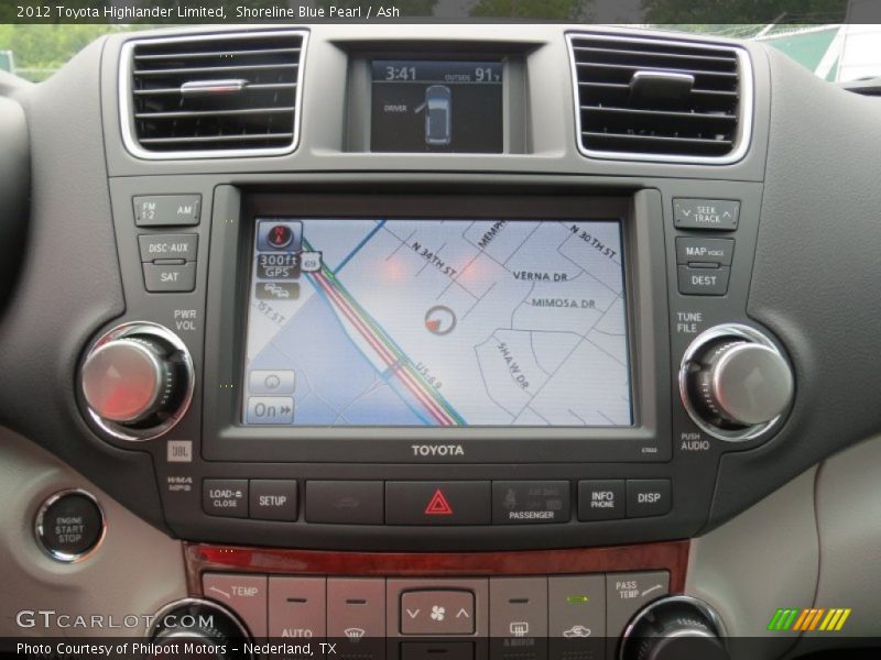 Shoreline Blue Pearl / Ash 2012 Toyota Highlander Limited