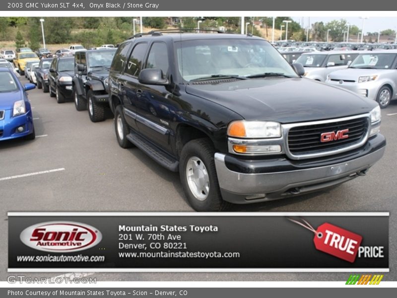 Onyx Black / Stone Gray 2003 GMC Yukon SLT 4x4