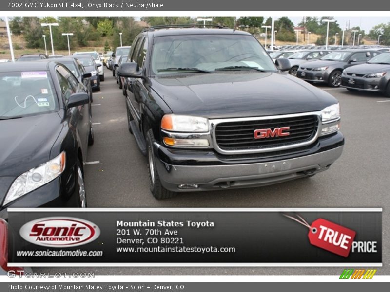 Onyx Black / Neutral/Shale 2002 GMC Yukon SLT 4x4