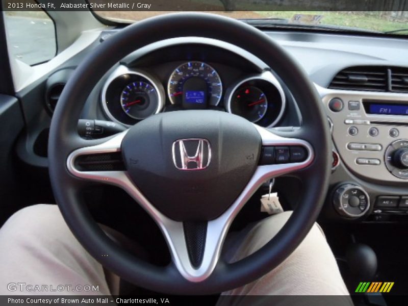 Alabaster Silver Metallic / Gray 2013 Honda Fit