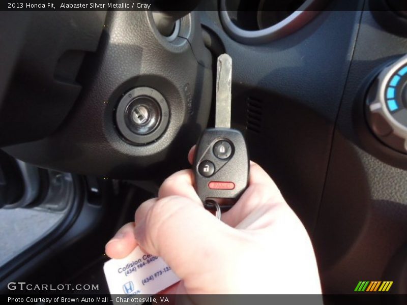 Alabaster Silver Metallic / Gray 2013 Honda Fit