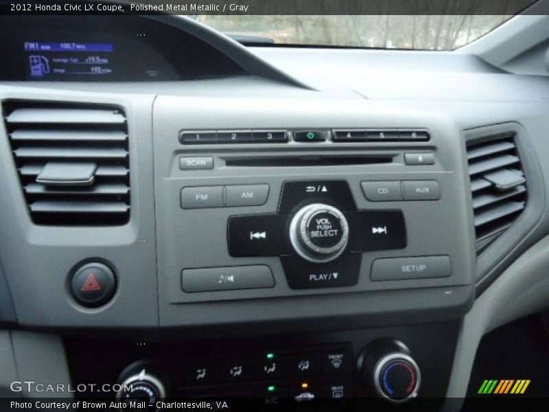 Polished Metal Metallic / Gray 2012 Honda Civic LX Coupe