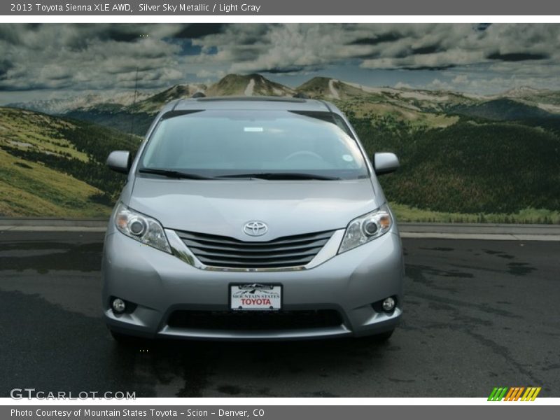 Silver Sky Metallic / Light Gray 2013 Toyota Sienna XLE AWD