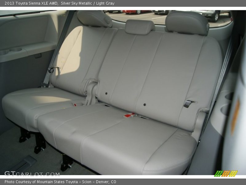 Rear Seat of 2013 Sienna XLE AWD
