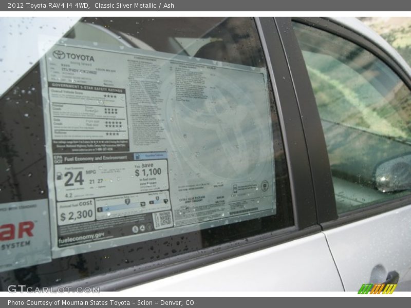 Classic Silver Metallic / Ash 2012 Toyota RAV4 I4 4WD