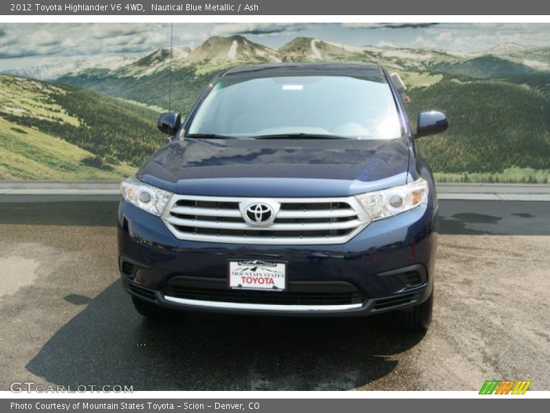 Nautical Blue Metallic / Ash 2012 Toyota Highlander V6 4WD