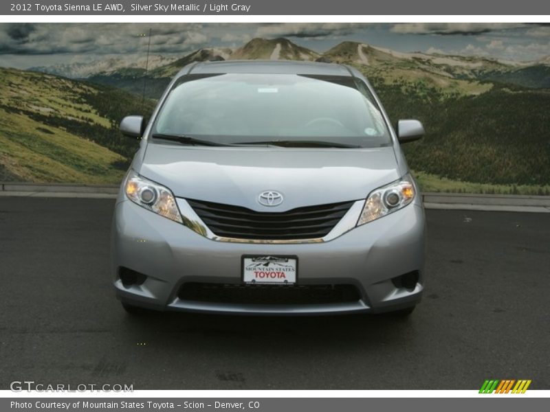 Silver Sky Metallic / Light Gray 2012 Toyota Sienna LE AWD