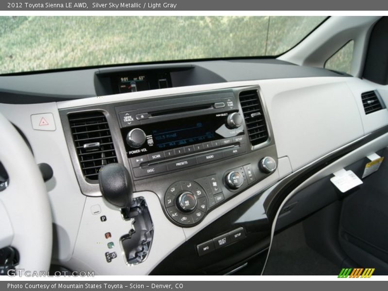 Silver Sky Metallic / Light Gray 2012 Toyota Sienna LE AWD