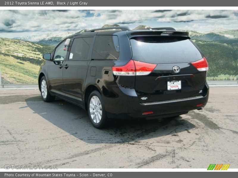 Black / Light Gray 2012 Toyota Sienna LE AWD