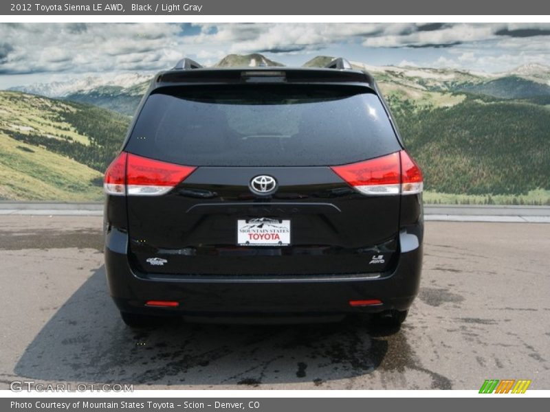 Black / Light Gray 2012 Toyota Sienna LE AWD