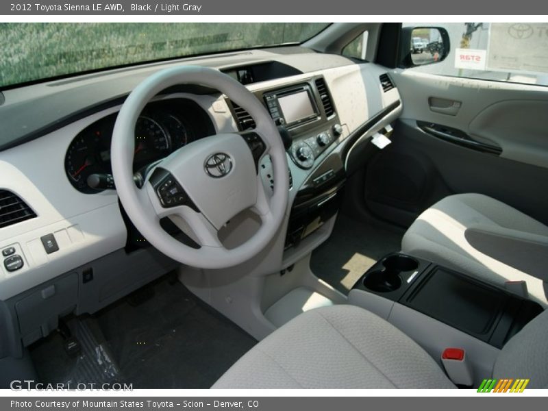 Black / Light Gray 2012 Toyota Sienna LE AWD