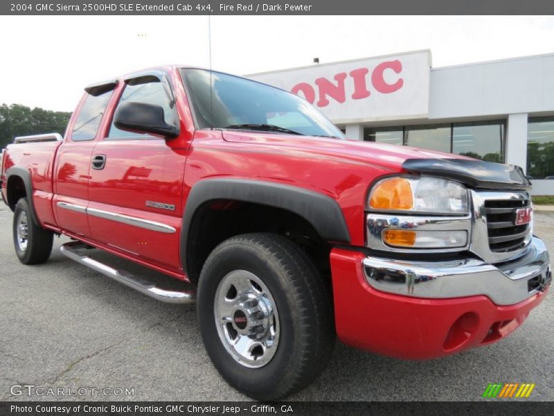 Fire Red / Dark Pewter 2004 GMC Sierra 2500HD SLE Extended Cab 4x4