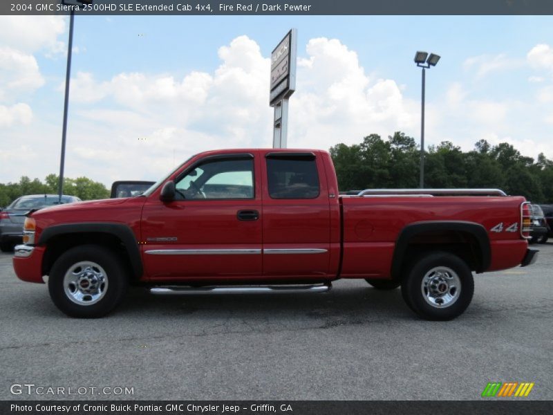 Fire Red / Dark Pewter 2004 GMC Sierra 2500HD SLE Extended Cab 4x4