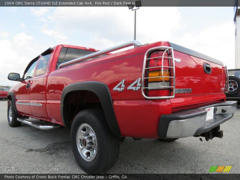 Fire Red / Dark Pewter 2004 GMC Sierra 2500HD SLE Extended Cab 4x4