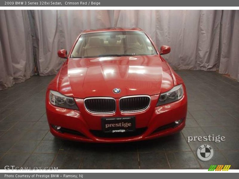 Crimson Red / Beige 2009 BMW 3 Series 328xi Sedan