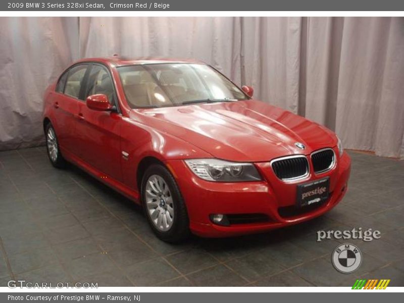 Crimson Red / Beige 2009 BMW 3 Series 328xi Sedan