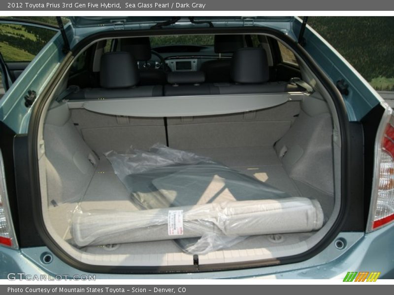 Sea Glass Pearl / Dark Gray 2012 Toyota Prius 3rd Gen Five Hybrid