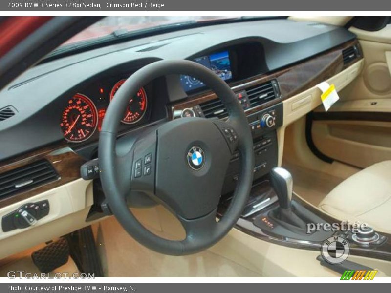 Crimson Red / Beige 2009 BMW 3 Series 328xi Sedan