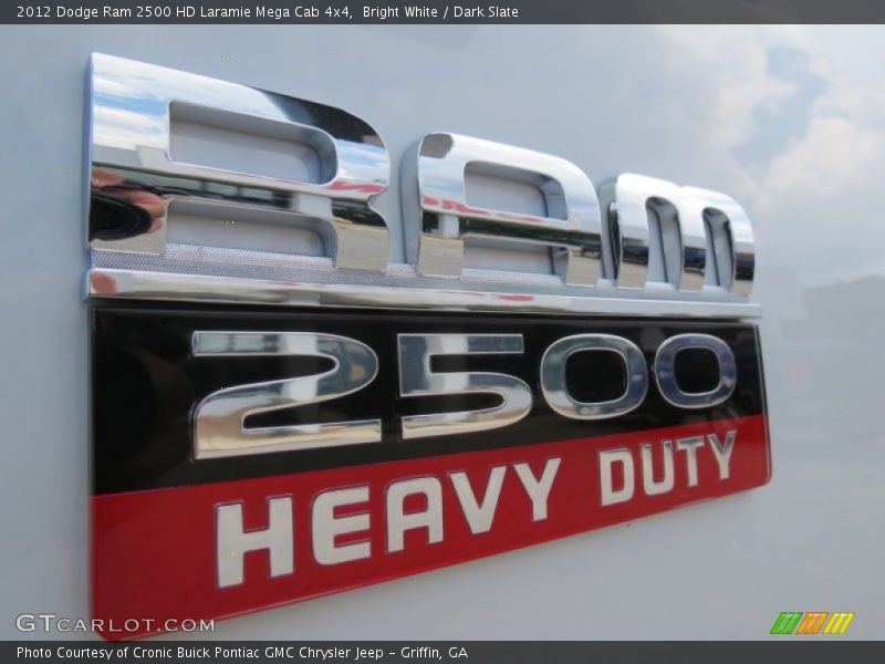 Bright White / Dark Slate 2012 Dodge Ram 2500 HD Laramie Mega Cab 4x4