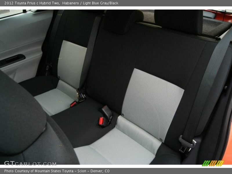 Habanero / Light Blue Gray/Black 2012 Toyota Prius c Hybrid Two