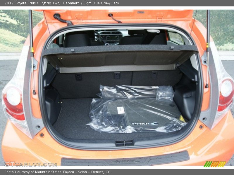 Habanero / Light Blue Gray/Black 2012 Toyota Prius c Hybrid Two