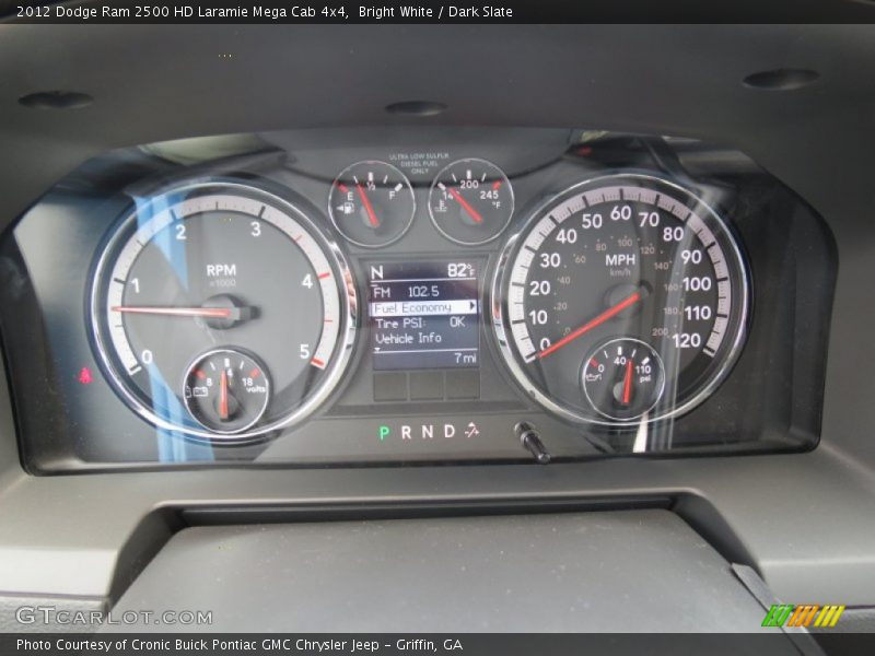  2012 Ram 2500 HD Laramie Mega Cab 4x4 Laramie Mega Cab 4x4 Gauges