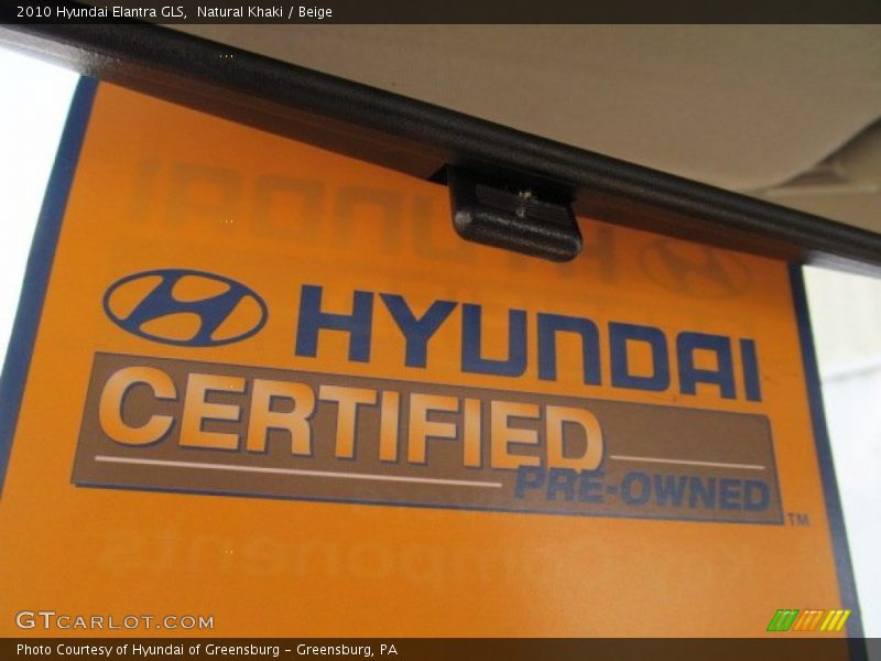 Natural Khaki / Beige 2010 Hyundai Elantra GLS