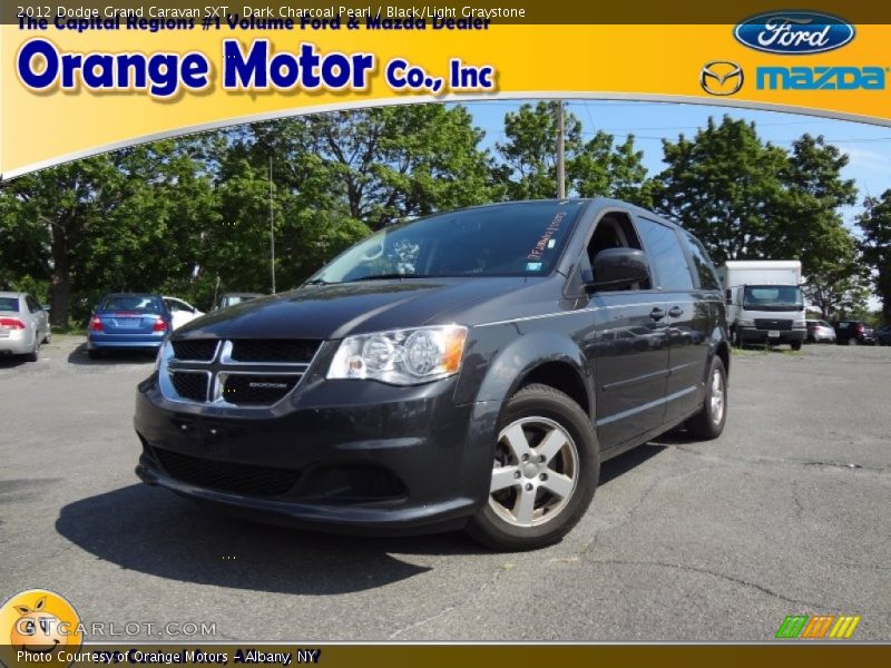 Dark Charcoal Pearl / Black/Light Graystone 2012 Dodge Grand Caravan SXT