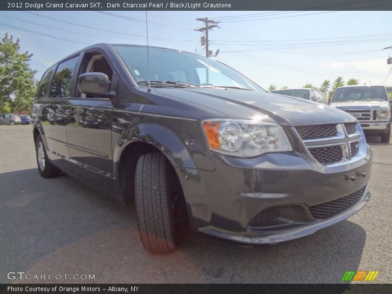 Dark Charcoal Pearl / Black/Light Graystone 2012 Dodge Grand Caravan SXT