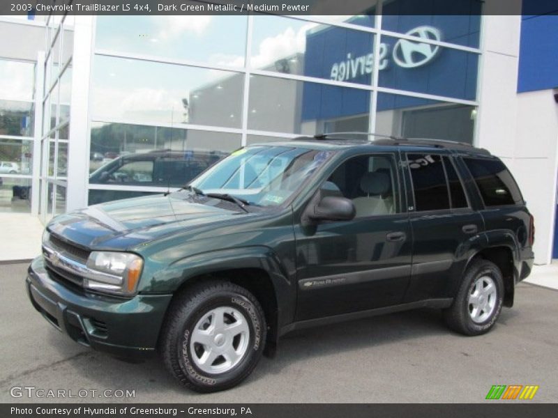 Dark Green Metallic / Medium Pewter 2003 Chevrolet TrailBlazer LS 4x4