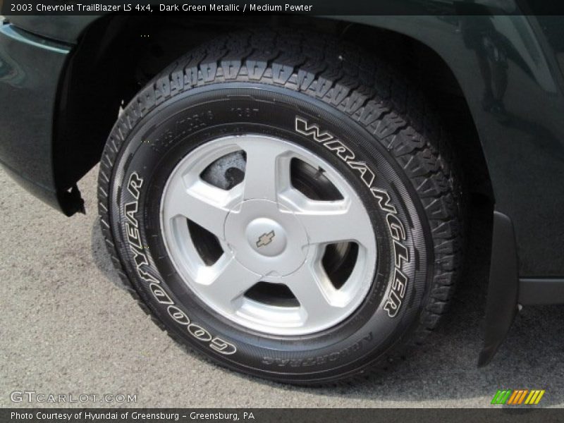 Dark Green Metallic / Medium Pewter 2003 Chevrolet TrailBlazer LS 4x4