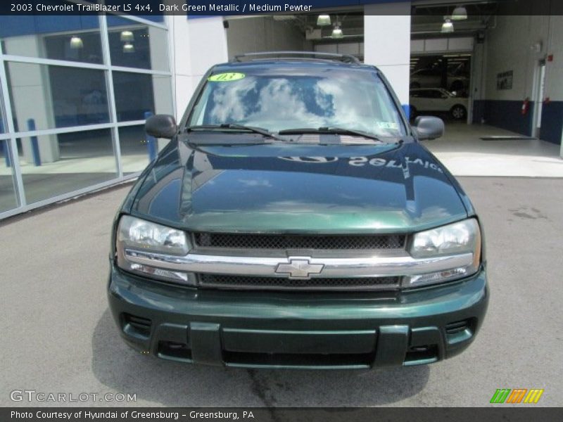 Dark Green Metallic / Medium Pewter 2003 Chevrolet TrailBlazer LS 4x4