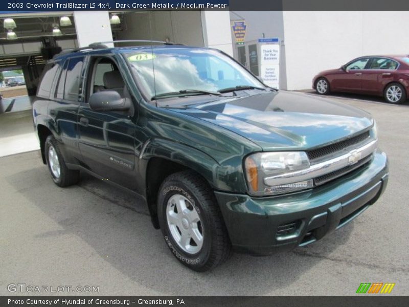 Dark Green Metallic / Medium Pewter 2003 Chevrolet TrailBlazer LS 4x4